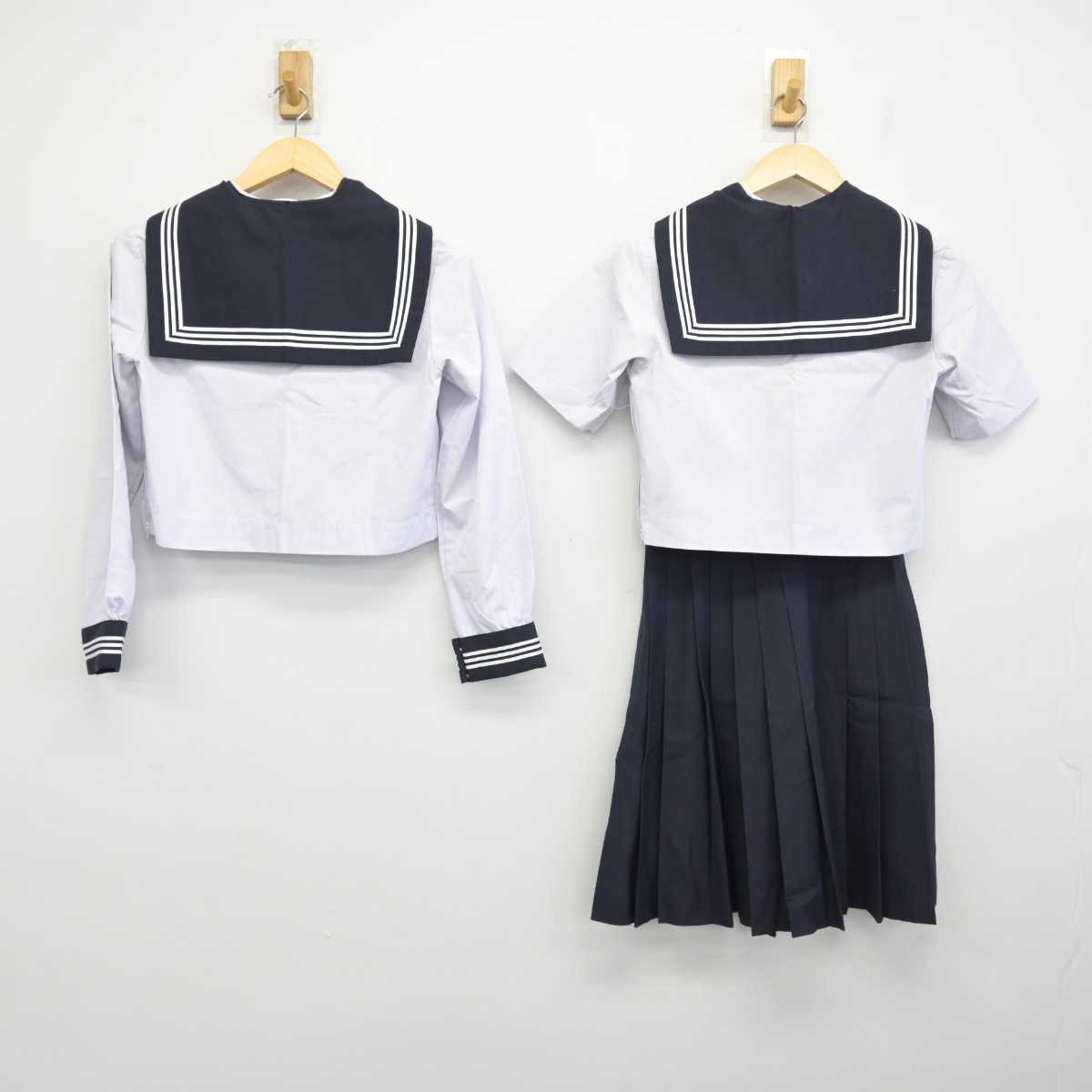 【中古】茨城県 水戸第三高等学校 女子制服 3点 (セーラー服・スカート) sf050677