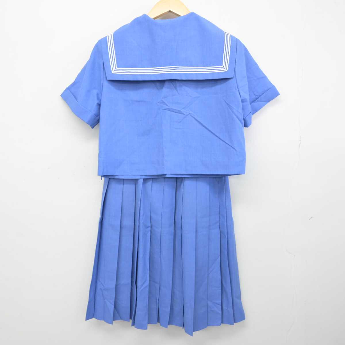 【中古】福岡県 朝倉高等学校 女子制服 3点 (セーラー服・スカート) sf050697