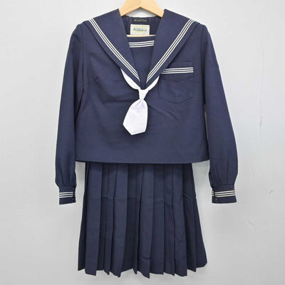 【中古】大阪府 貝塚市立第一中学校 女子制服 3点 (セーラー服・スカート) sf050706