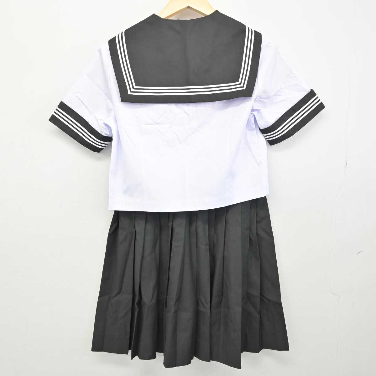 【中古】茨城県 下妻第二高等学校 女子制服 3点 (セーラー服・セーラー服・スカート) sf050707