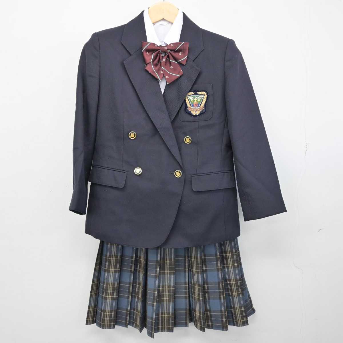 【中古】大阪府 岸和田市立産業高等学校 女子制服 5点 (ブレザー・シャツ・スカート) sf050713