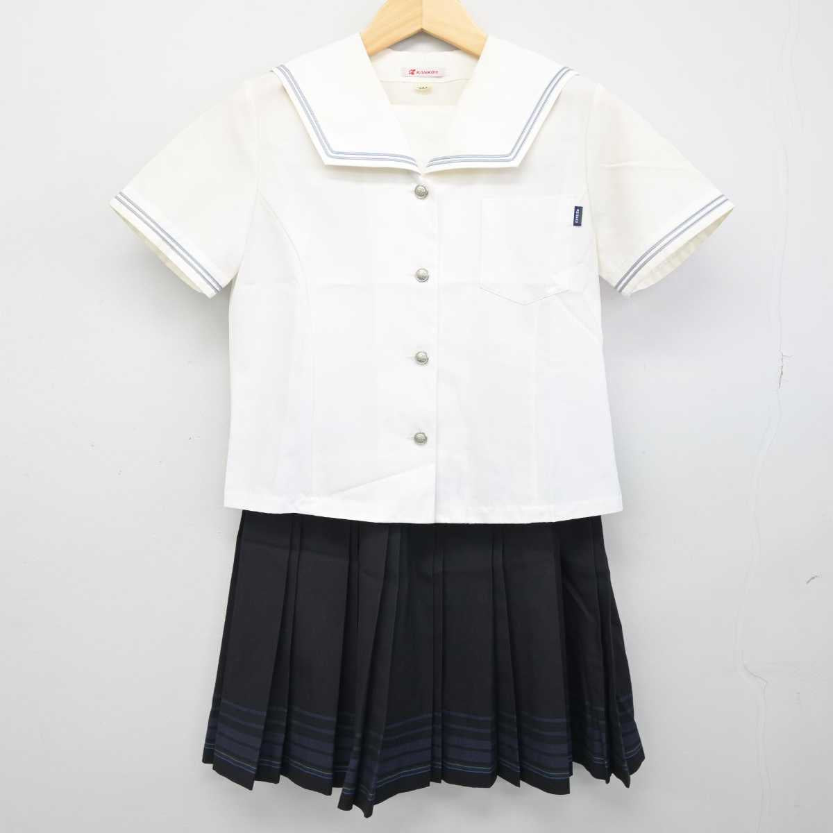 【中古】岐阜県 麗澤瑞浪高等学校 女子制服 3点 (セーラー服・スカート) sf050725