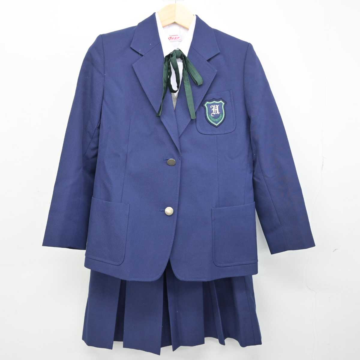 【中古】神奈川県 羽鳥中学校 女子制服 5点 (ブレザー・ベスト・シャツ・スカート) sf050727