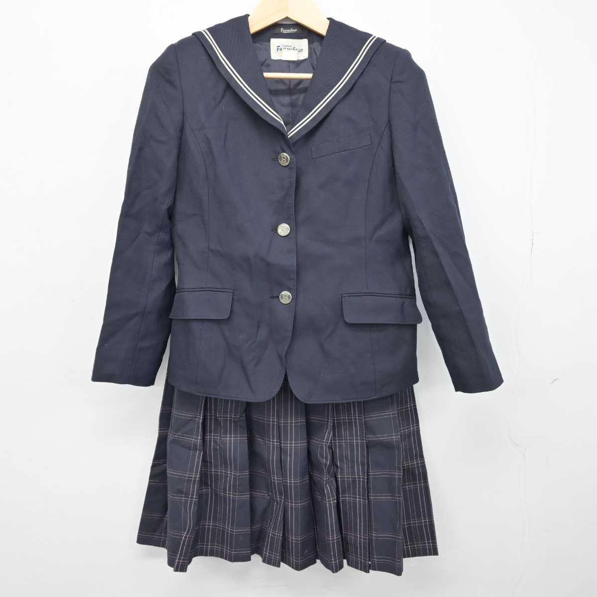 【中古】東京都 足立区立第七中学校 女子制服 2点 (セーラー服・スカート) sf050739