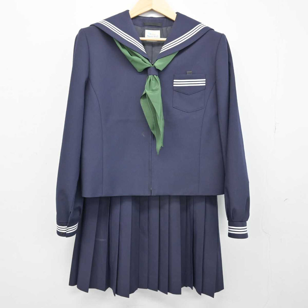 中古】徳島県 徳島市城西中学校 女子制服 3点 (セーラー服