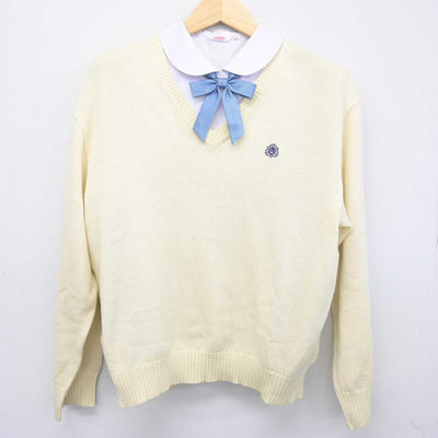 【中古】秋田県 秋田西高等学校 女子制服 5点 (ブレザー・ニット・シャツ) sf050744