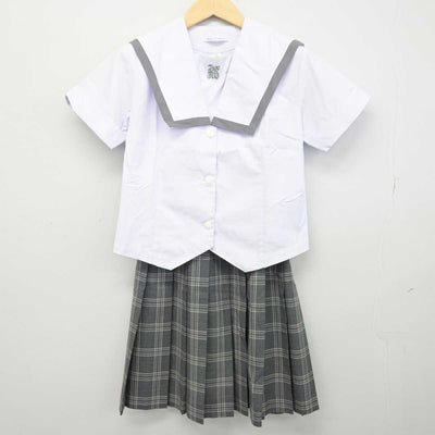 【中古】大阪府 岸和田市立産業高等学校 女子制服 2点 (セーラー服・スカート) sf050754