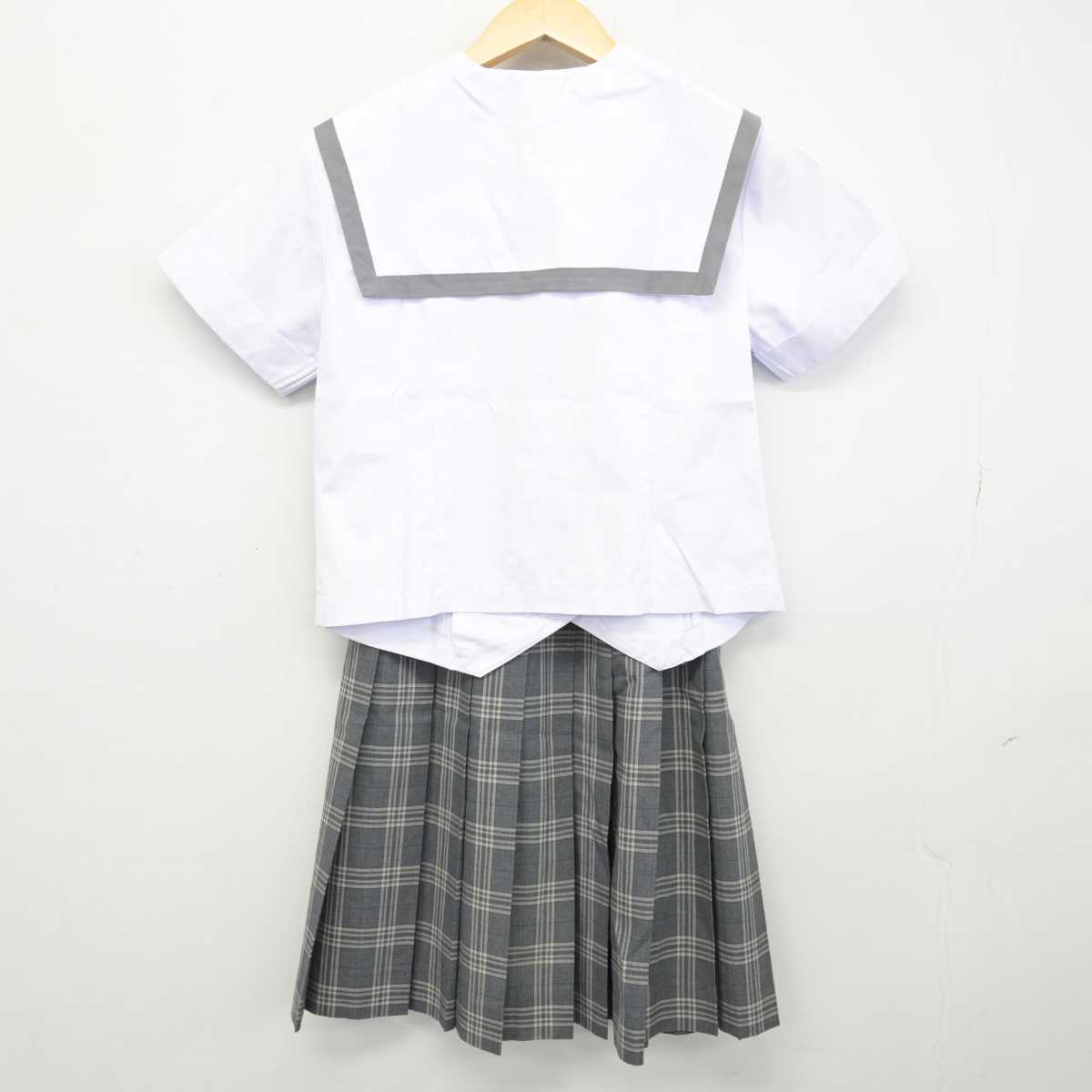 【中古】大阪府 岸和田市立産業高等学校 女子制服 2点 (セーラー服・スカート) sf050754