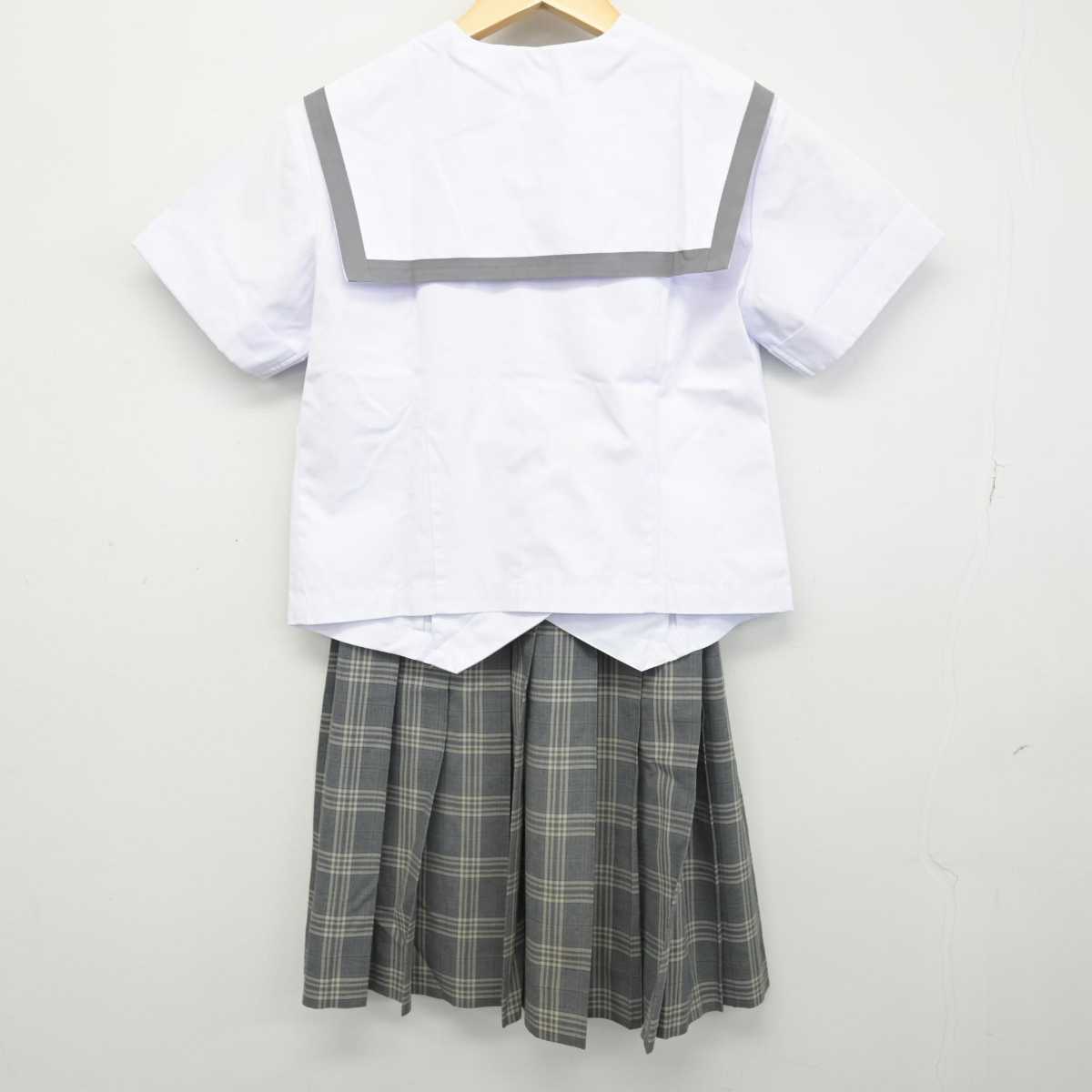 【中古】大阪府 岸和田市立産業高等学校 女子制服 2点 (セーラー服・スカート) sf050755