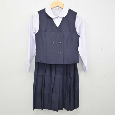 【中古】佐賀県 佐賀西高等学校 女子制服 4点 (ブレザー・ベスト・シャツ・スカート) sf050764