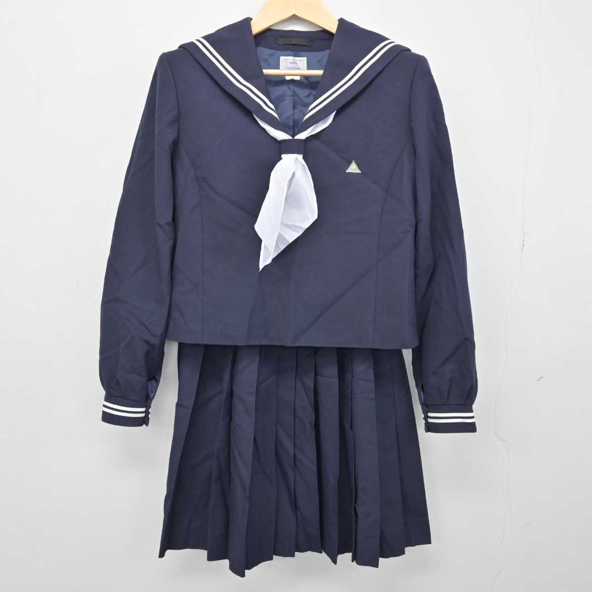 【中古】広島県 尾道東高等学校 女子制服 3点 (セーラー服・スカート) sf050767