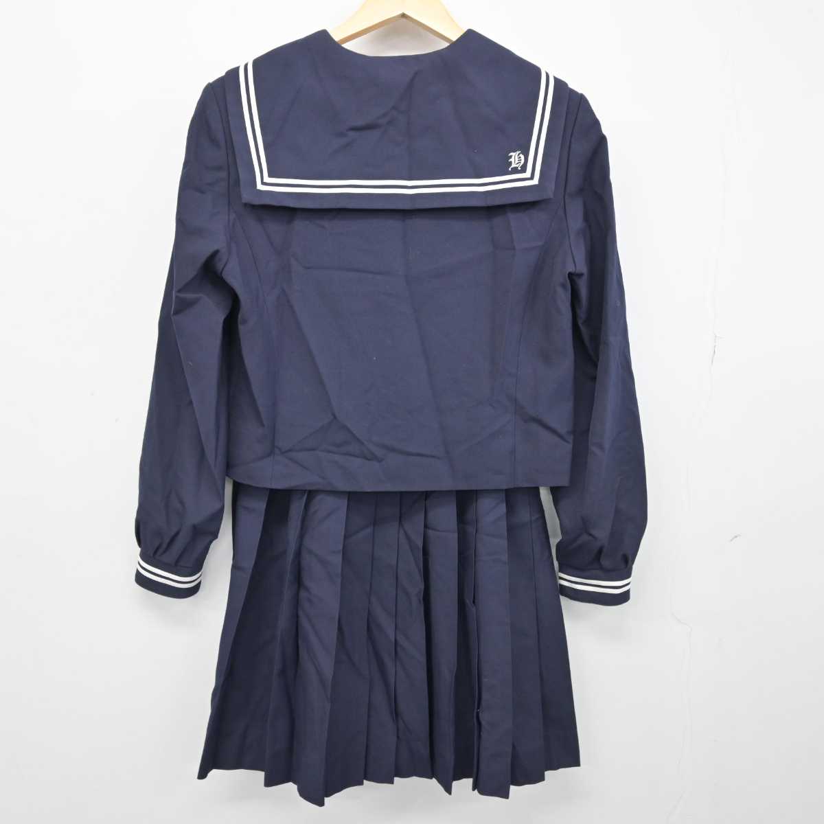 【中古】広島県 尾道東高等学校 女子制服 3点 (セーラー服・スカート) sf050767