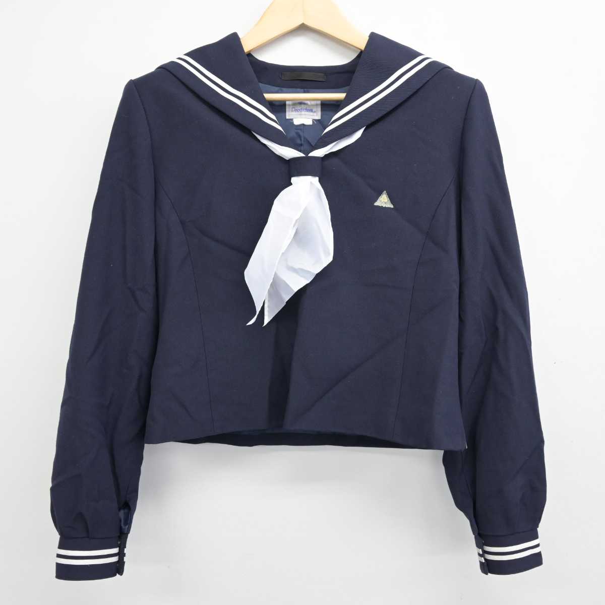 【中古】広島県 尾道東高等学校 女子制服 3点 (セーラー服・スカート) sf050767