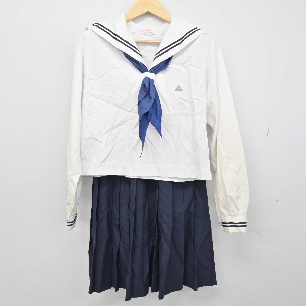 【中古】広島県 尾道東高等学校 女子制服 3点 (セーラー服・スカート) sf050768