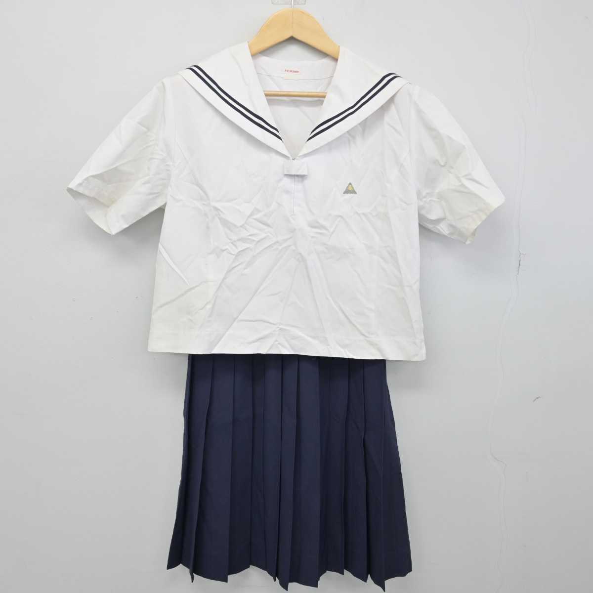 【中古】広島県 尾道東高等学校 女子制服 2点 (セーラー服・スカート) sf050769