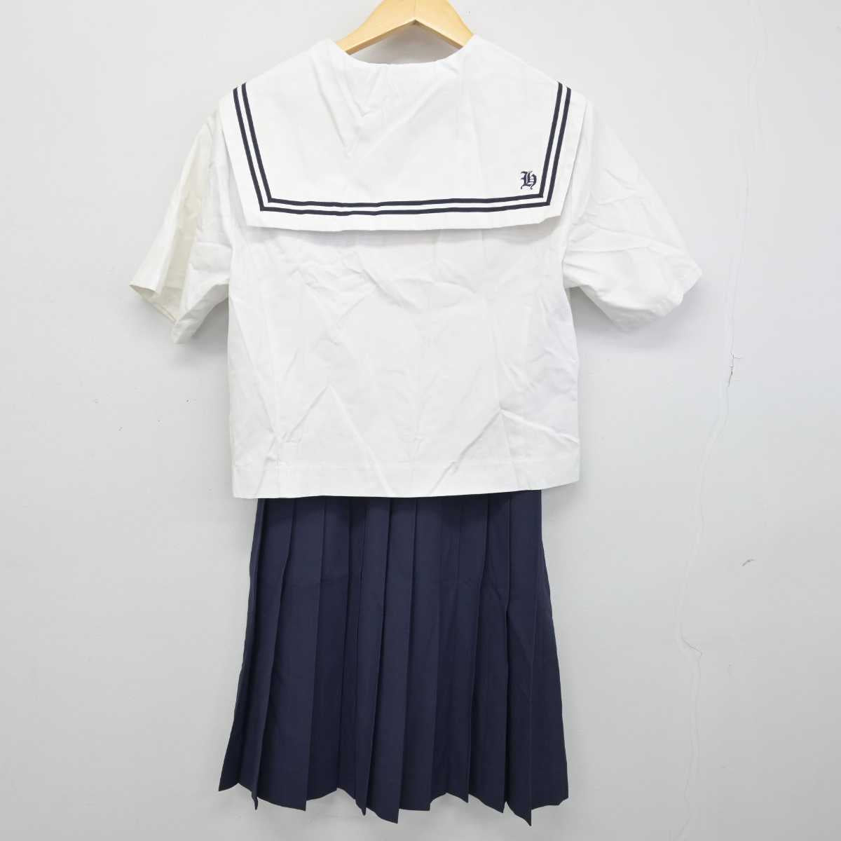 【中古】広島県 尾道東高等学校 女子制服 2点 (セーラー服・スカート) sf050769