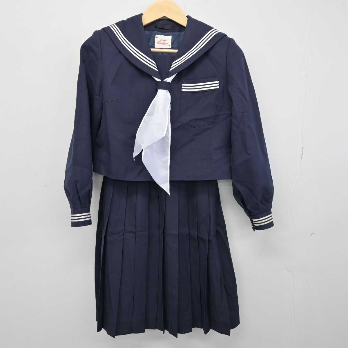 【中古】広島県 高西中学校 女子制服 2点 (セーラー服・スカート) sf050771