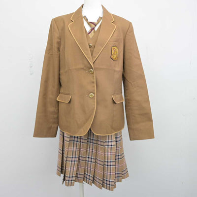 【中古】栃木県 作新学院高等学校 女子制服 4点 (ブレザー・ベスト・スカート) sf050775