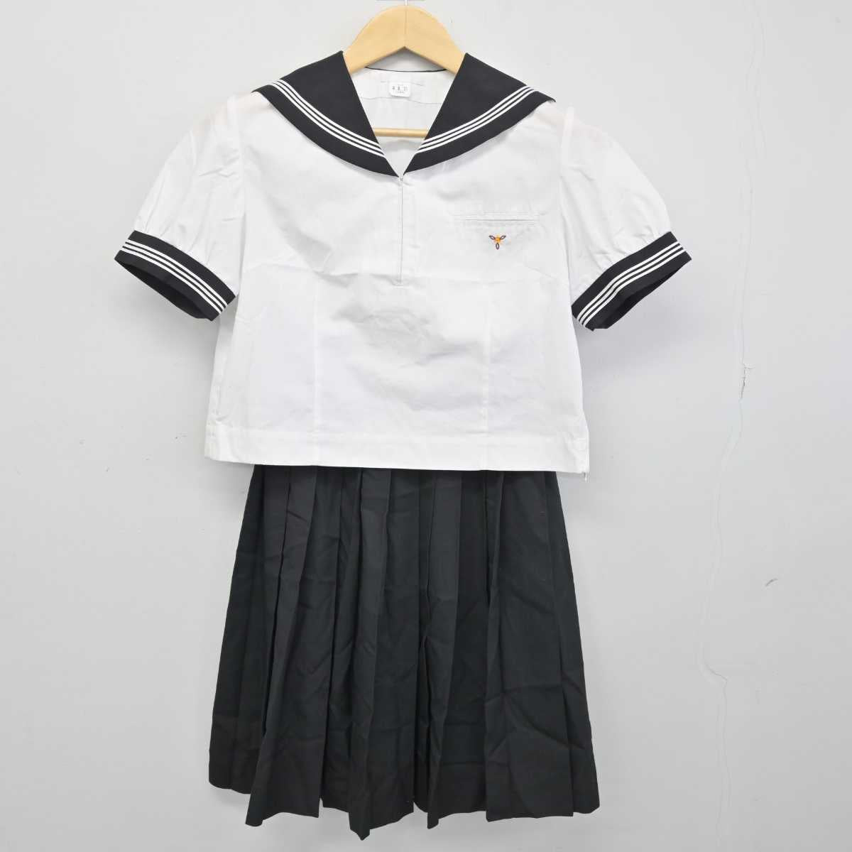 【中古】栃木県 鹿沼高等学校 女子制服 3点 (セーラー服・セーラー服・スカート) sf050777