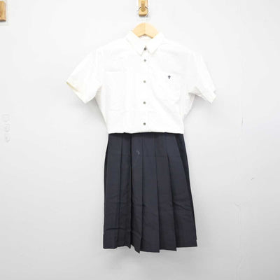 【中古】広島県 広島商業高等学校 女子制服 3点 (シャツ・スカート) sf050786