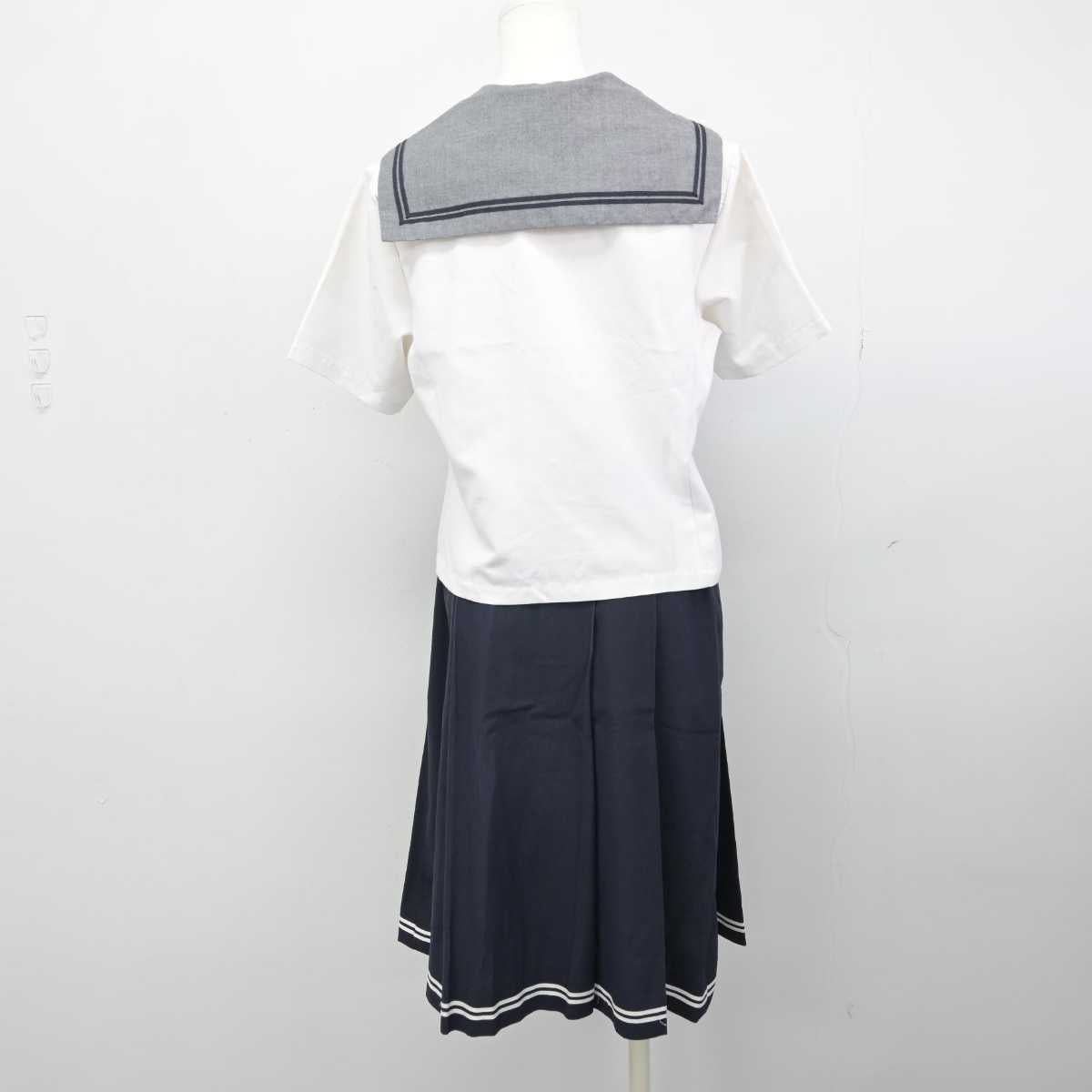 【中古】愛媛県 済美高等学校 女子制服 3点 (セーラー服・スカート) sf050789