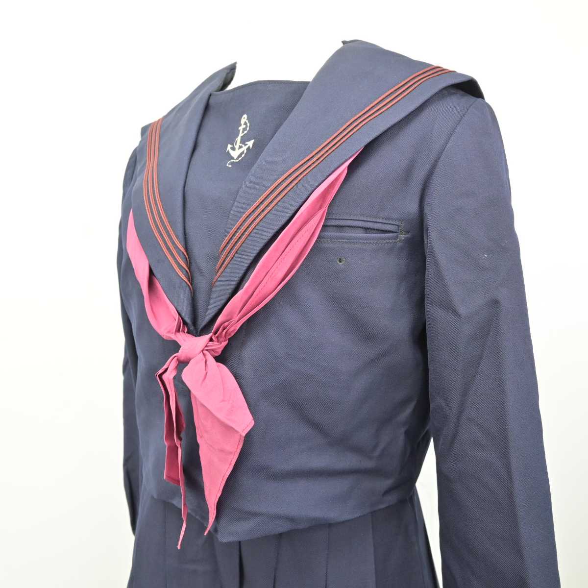 【中古】福岡県 福岡女学院高等学校 女子制服 3点 (セーラー服・ジャンパースカート) sf050795