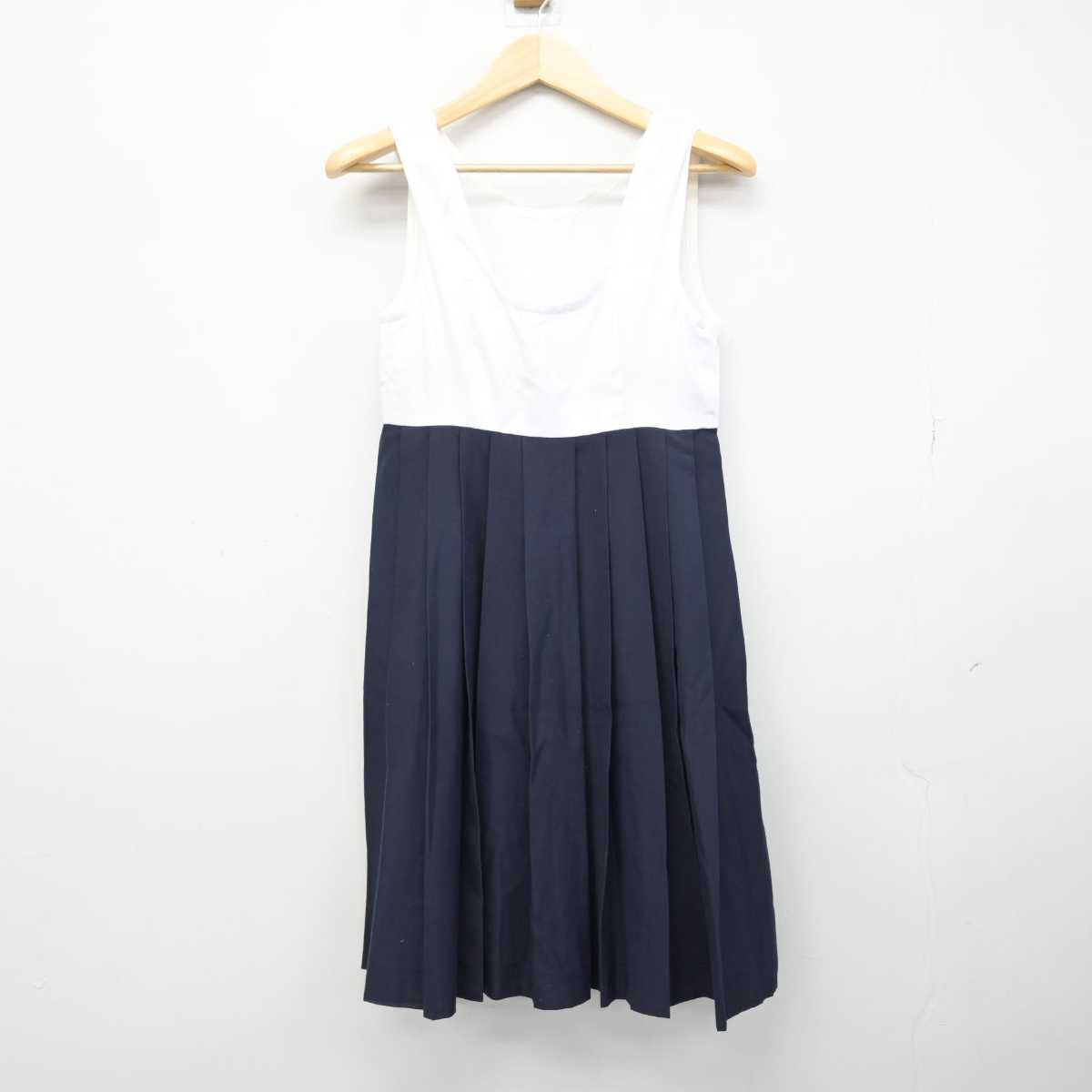 【中古】福岡県 博多女子中学校 女子制服 3点 (セーラー服・セーラー服・ジャンパースカート) sf050799