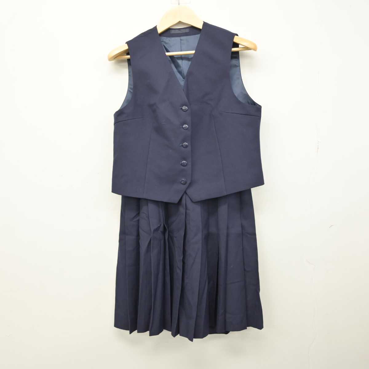 【中古】千葉県 船橋高等学校  女子制服 3点 (ブレザー・ベスト・スカート) sf050807