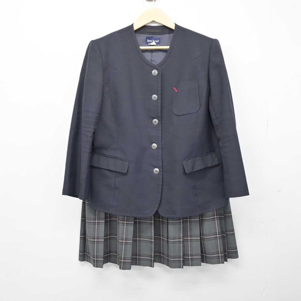 【中古】山口県 柳井商工高等学校 女子制服 2点 (ブレザー・スカート) sf050817