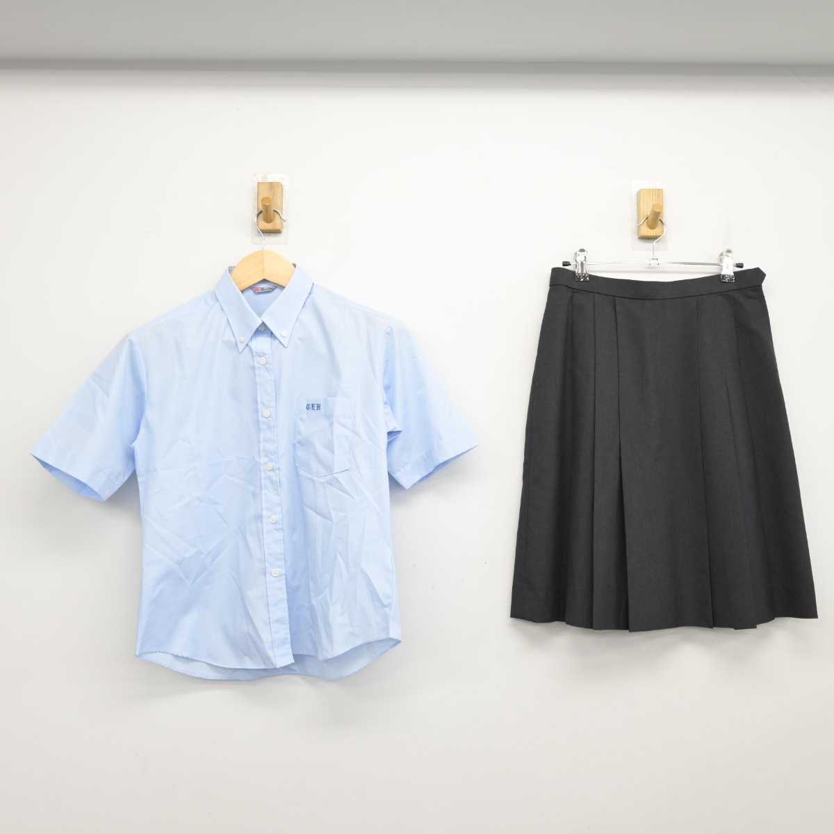 【中古】千葉県 千葉英和高等学校 女子制服 2点 (シャツ・スカート) sf050821