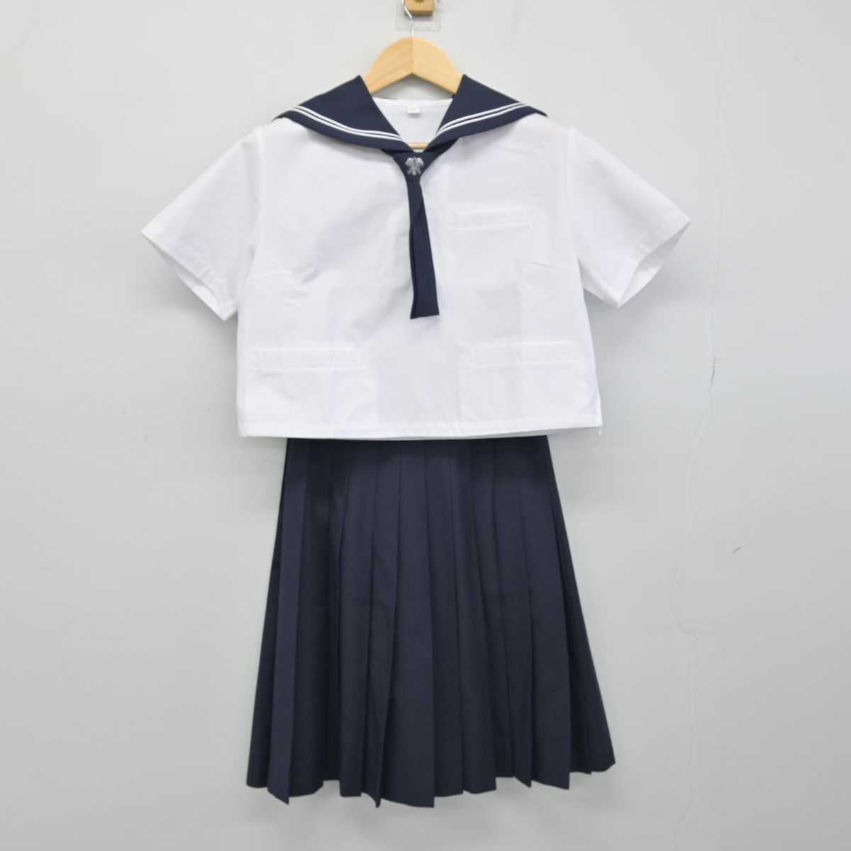 【中古】山形県 山形市立商業高等学校 女子制服 5点 (セーラー服・スカート) sf050827