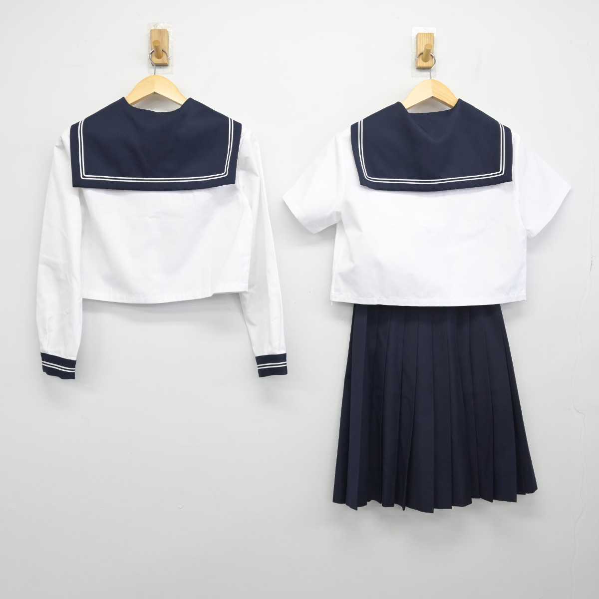 【中古】山形県 山形市立商業高等学校 女子制服 5点 (セーラー服・スカート) sf050827