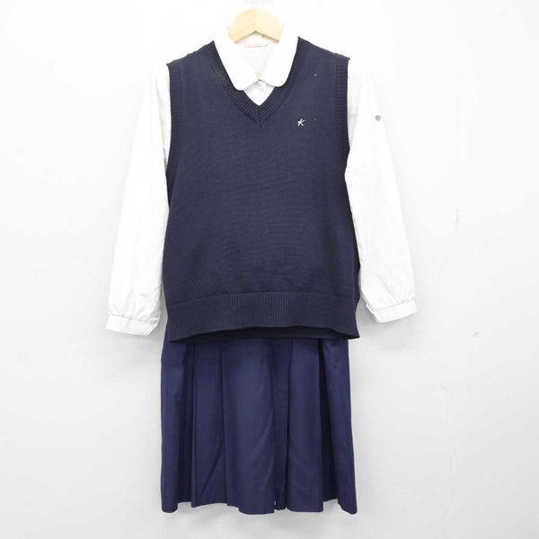 中古】埼玉県 大宮光陵高等学校 女子制服 3点 (シャツ・ニット