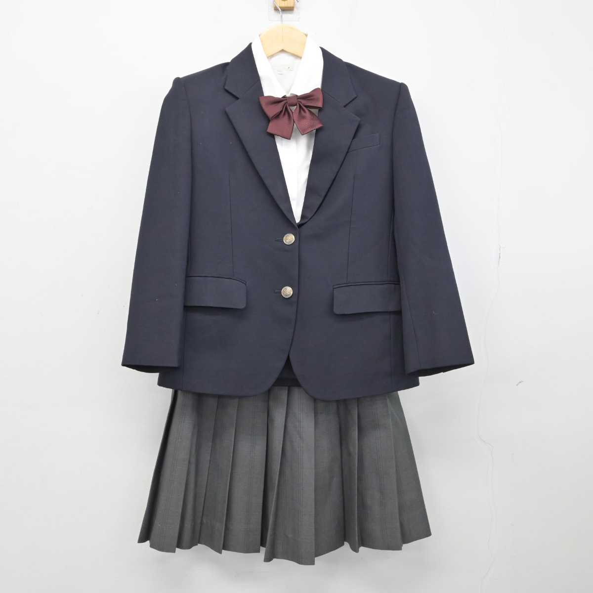 【中古】東京都 荒川商業高等学校 女子制服 4点 (ブレザー・シャツ・スカート) sf050841