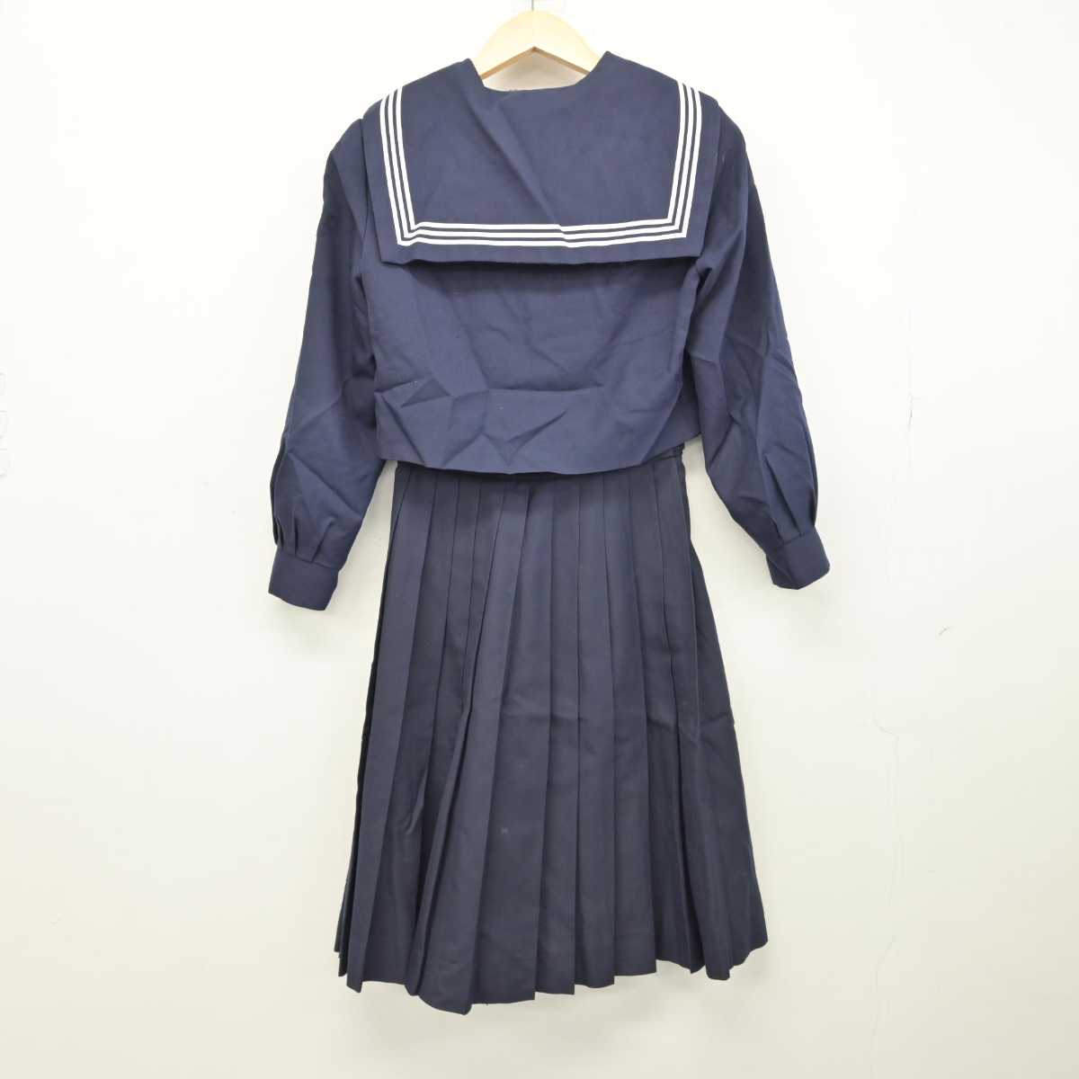 【中古】福岡県 嘉穂高等学校 女子制服 3点 (セーラー服・スカート) sf050848