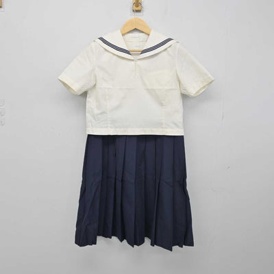 【中古】福岡県 博多女子高等学校 女子制服 2点 (セーラー服・ジャンパースカート) sf050857