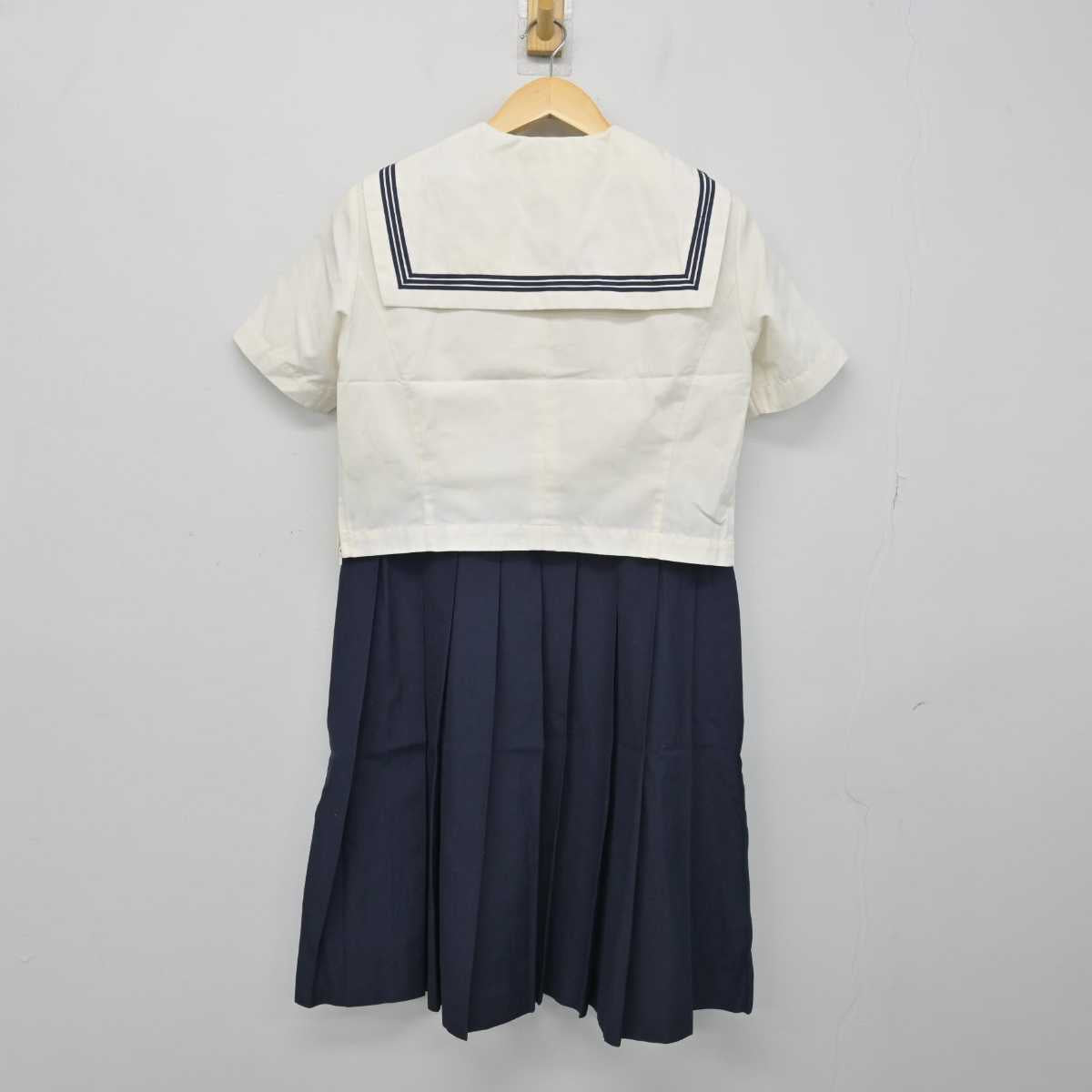 【中古】福岡県 博多女子高等学校 女子制服 2点 (セーラー服・ジャンパースカート) sf050857