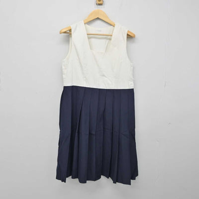 【中古】福岡県 博多女子高等学校 女子制服 2点 (セーラー服・ジャンパースカート) sf050857