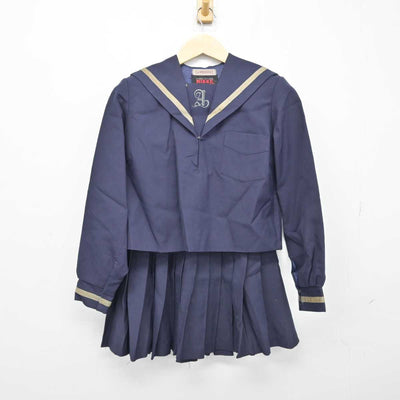 【中古】兵庫県 朝日中学校 女子制服 2点 (セーラー服・スカート) sf050869