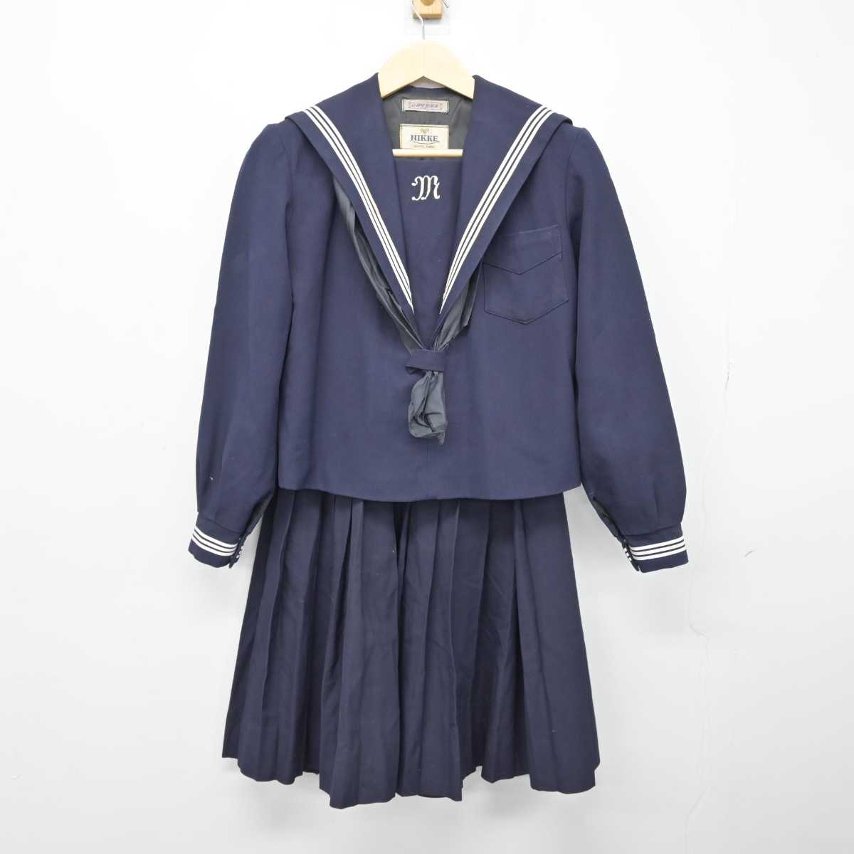 【中古】兵庫県 姫路南高校 女子制服 3点 (セーラー服・スカート) sf050872