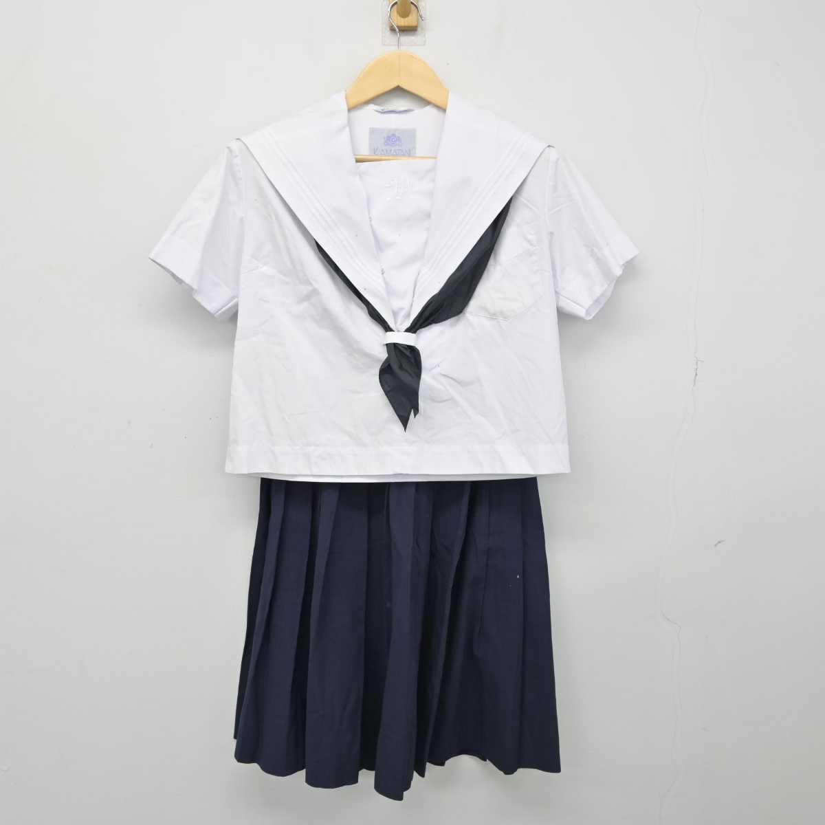 【中古】兵庫県 姫路南高校 女子制服 3点 (セーラー服・スカート) sf050875