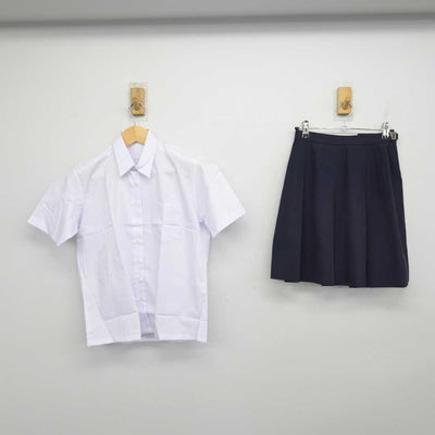 【中古】奈良県 片桐中学校 女子制服 2点 (シャツ・スカート) sf050891