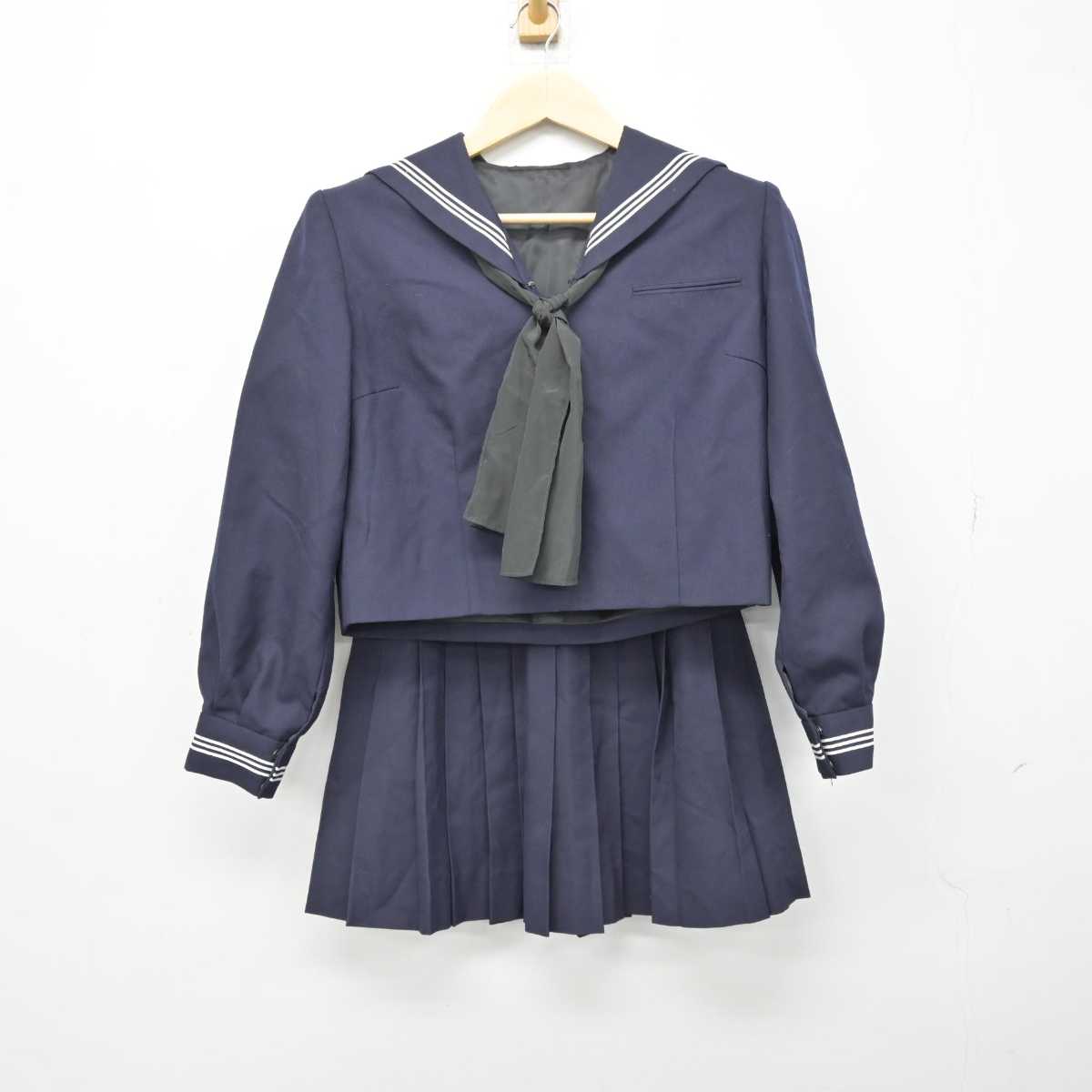 【中古】東京都 八潮高等学校 女子制服 3点 (セーラー服・スカート) sf050919