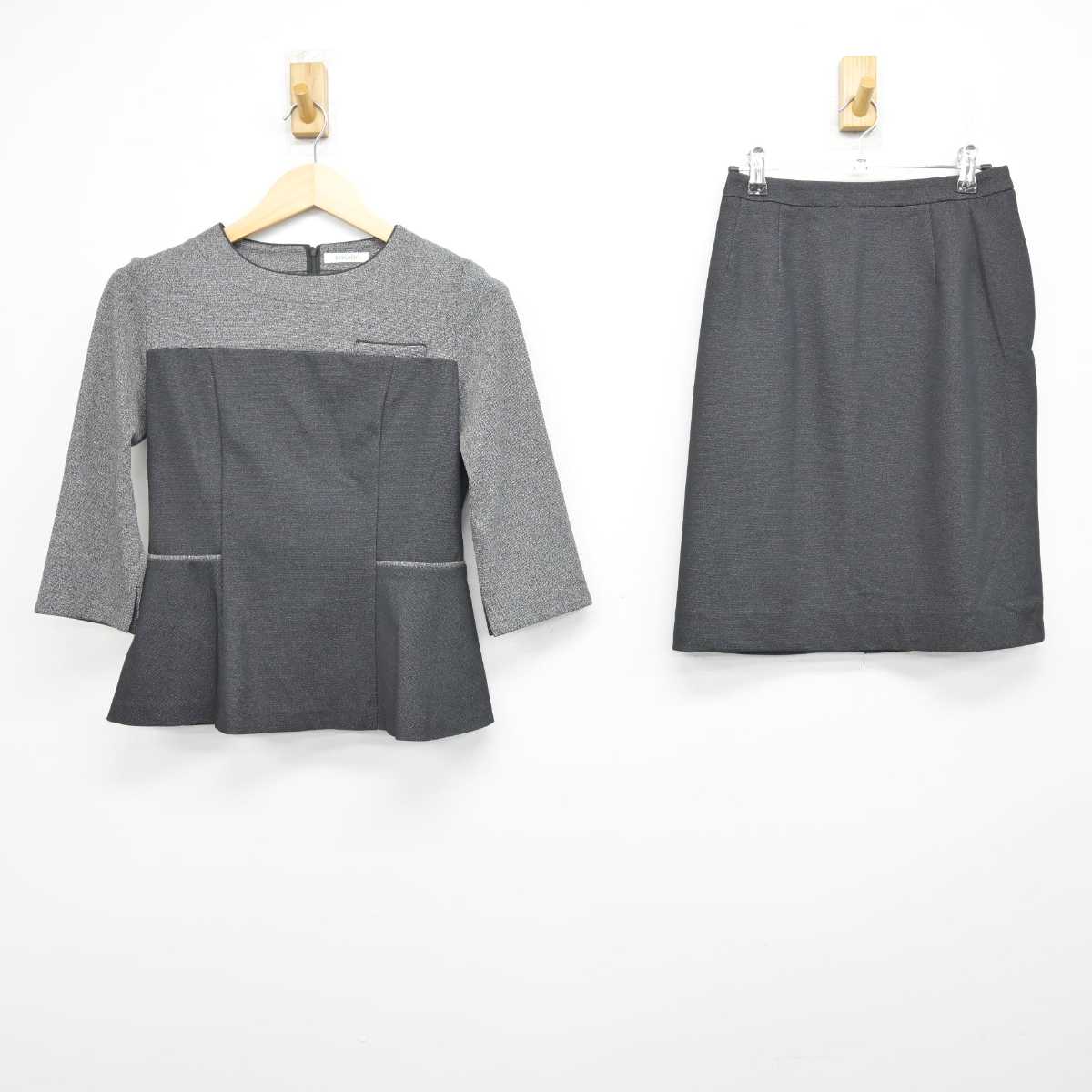 【中古】 事務服 女子制服 2点 (シャツ・スカート) sf050930