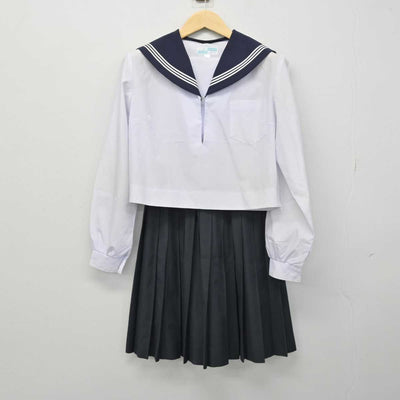 【中古】愛知県 西尾高等学校 女子制服 2点 (セーラー服・スカート) sf050942