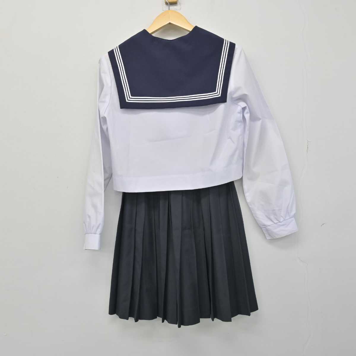 【中古】愛知県 西尾高等学校 女子制服 2点 (セーラー服・スカート) sf050942