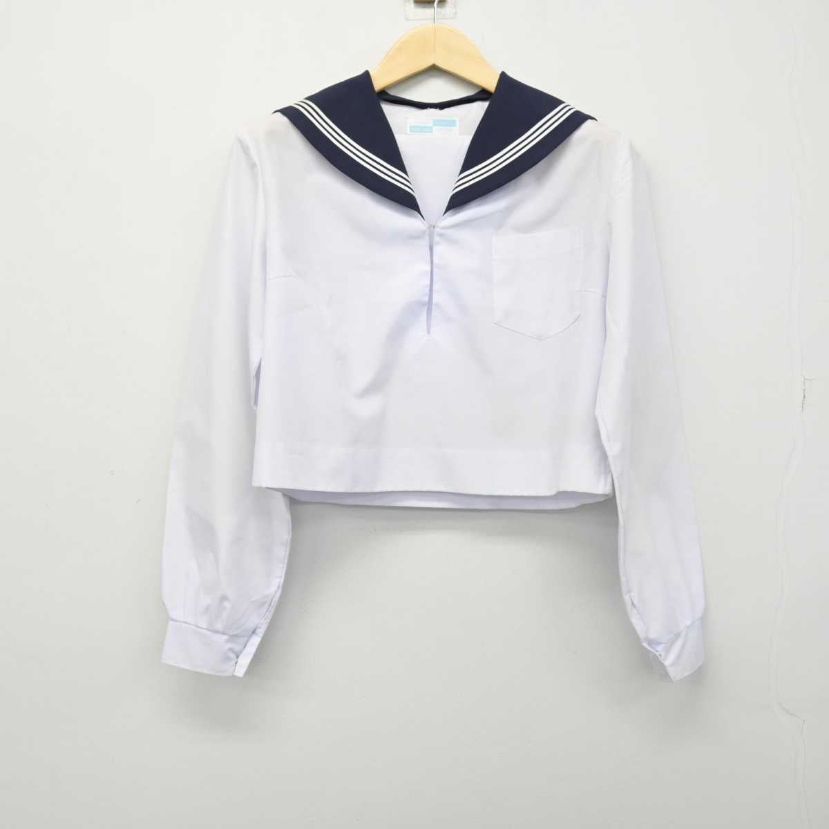 【中古】愛知県 西尾高等学校 女子制服 2点 (ニット・セーラー服) sf050943