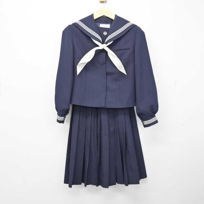 【中古】千葉県 袖ケ浦市平川中学校 女子制服 5点 (セーラー服・スカート・スカート) sf050947