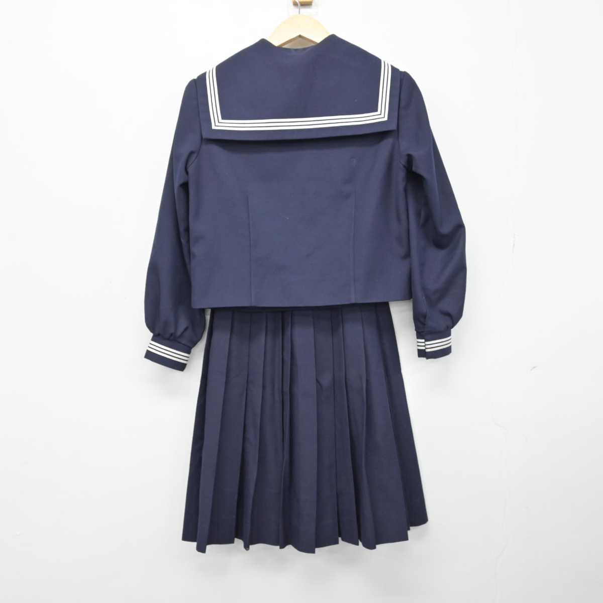 【中古】千葉県 袖ケ浦市平川中学校 女子制服 5点 (セーラー服・スカート・スカート) sf050947