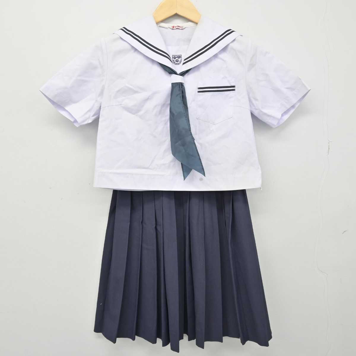 【中古】広島県 栗原中学校 女子制服 3点 (セーラー服・スカート) sf050958